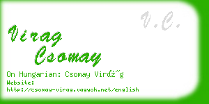 virag csomay business card